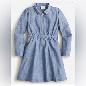 Crewcuts Chambray Zip front dress for girls